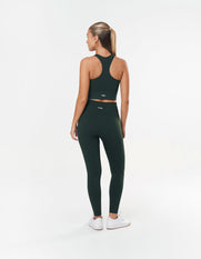 Premium Seamless Racer Crop - Forest