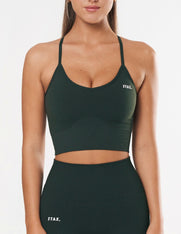 Premium Seamless Strappy Crop - Forest