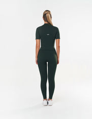 Premium Seamless High Neck Tee - Forest