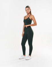 Premium Seamless Strappy Crop - Forest
