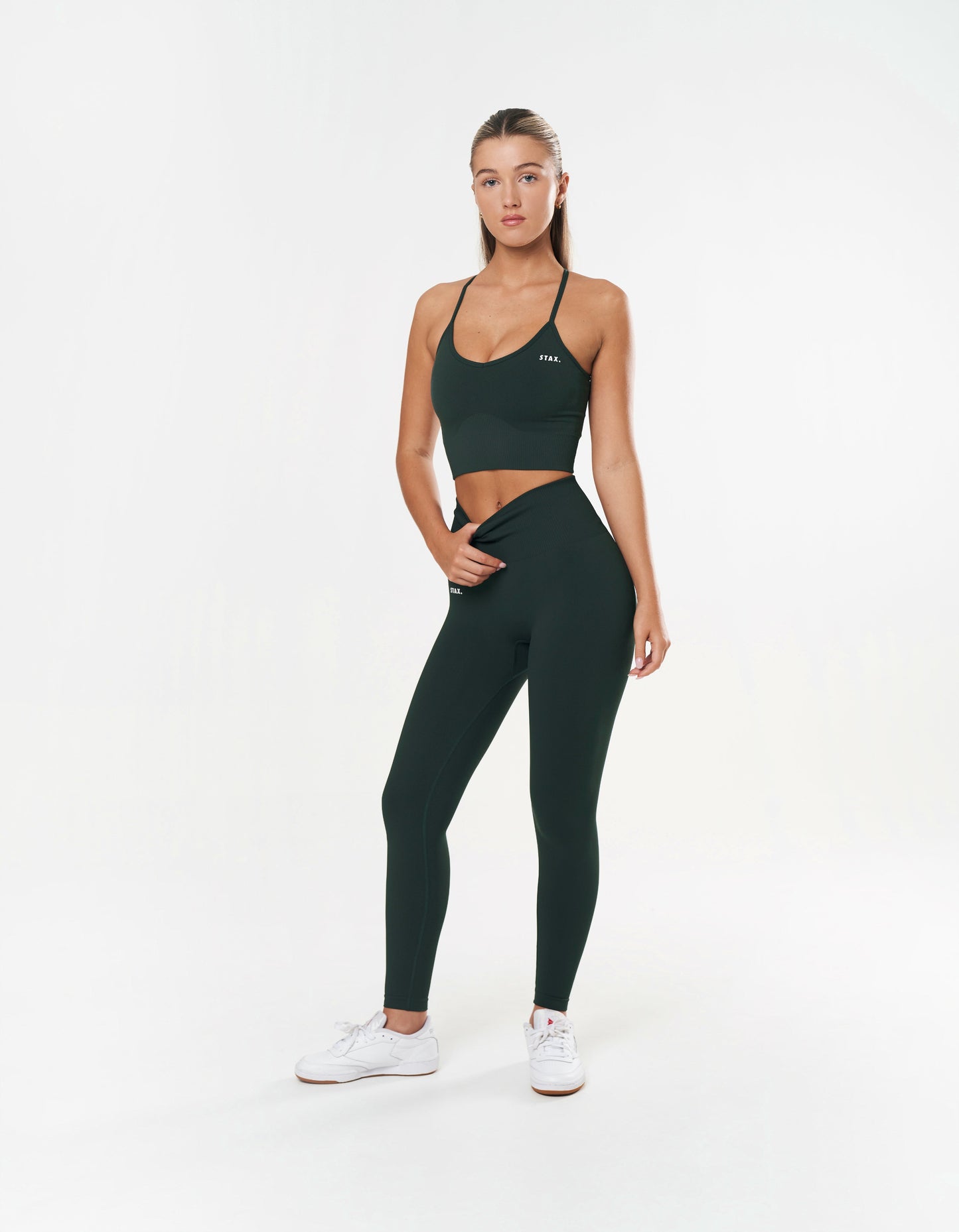 Premium Seamless Strappy Crop - Forest