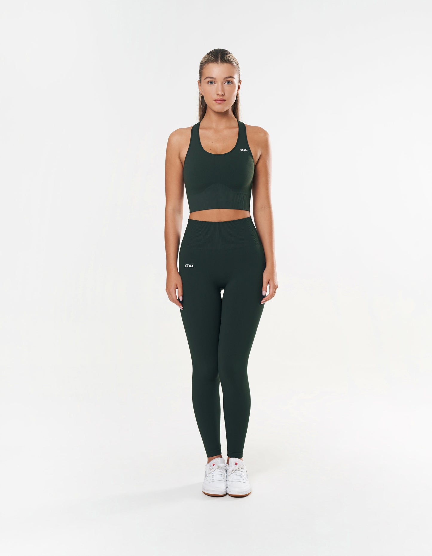 Premium Seamless Racer Crop - Forest