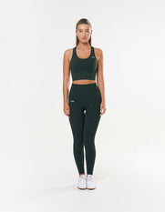 Premium Seamless Racer Crop - Forest