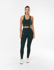 Premium Seamless Racer Crop - Forest