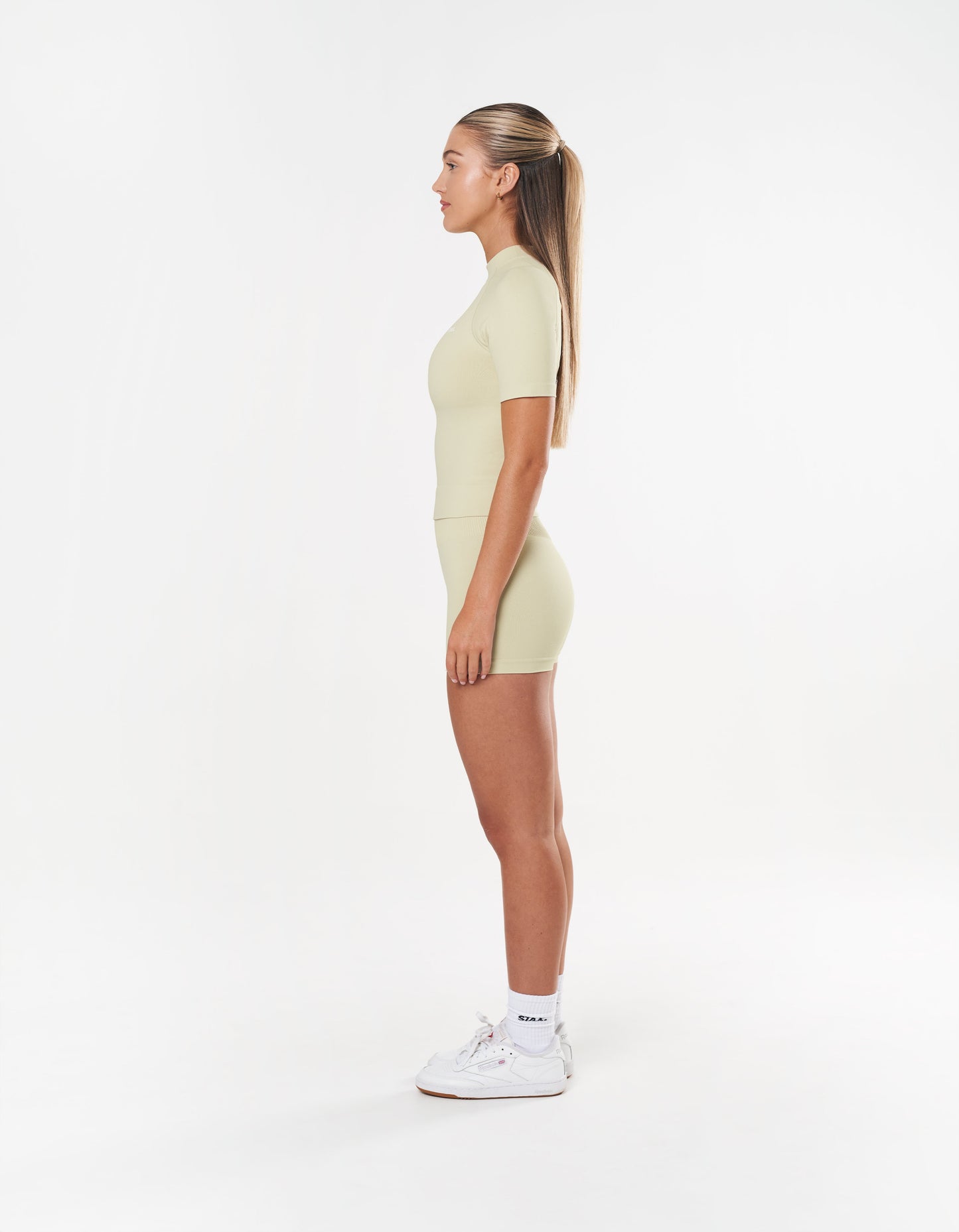 Premium Seamless Mini Bike Shorts - Vanilla Essence