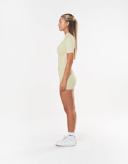 Premium Seamless Mini Bike Shorts - Vanilla Essence