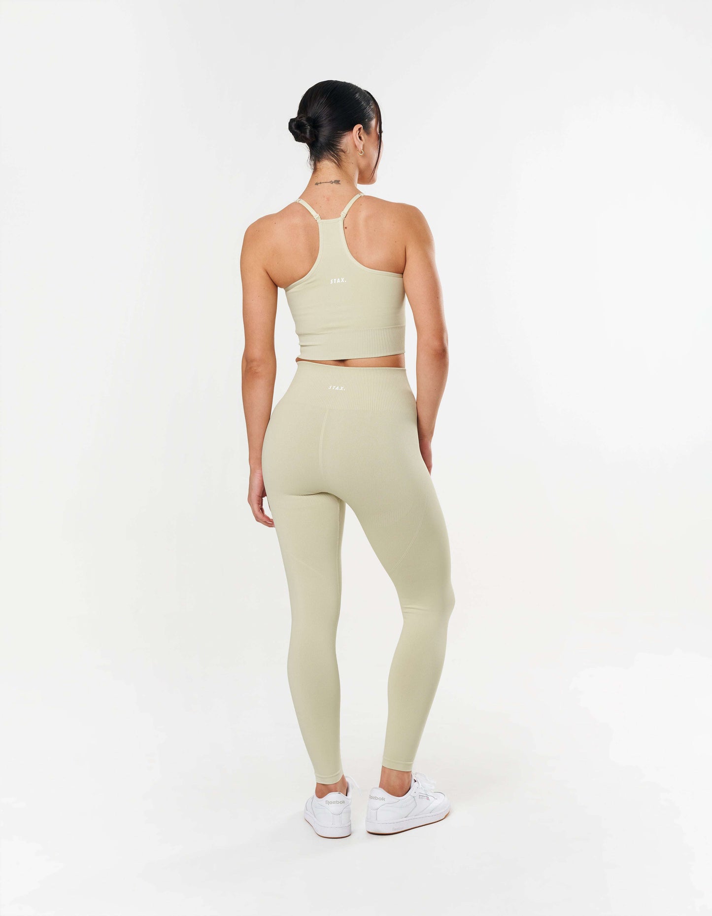 Premium Seamless Strappy Crop - Vanilla Essence