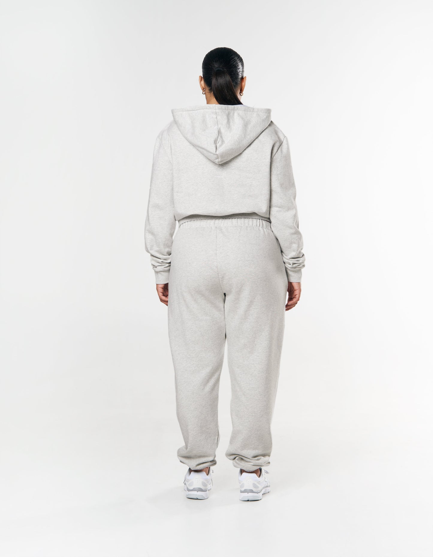 Essential Cropped Zip - Grey Marle