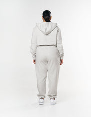 Essential Cropped Zip - Grey Marle