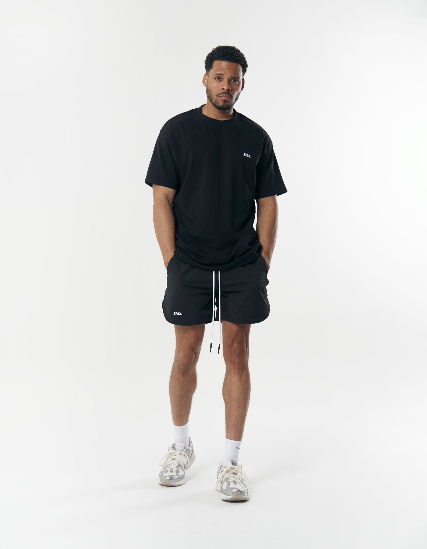 Mens Sport Nylon Shorts - Black