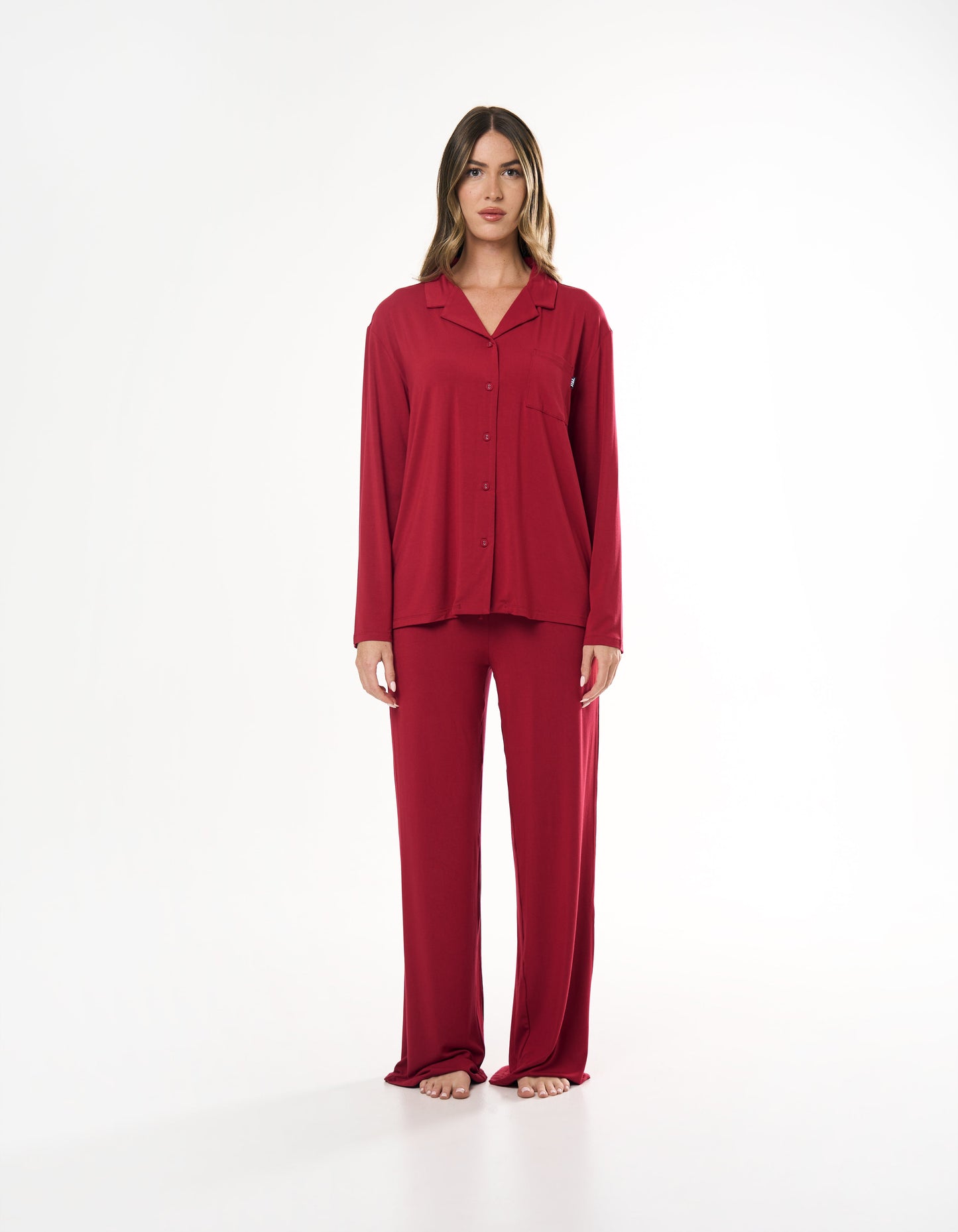 Sleep Long Sleeve Shirt - Cherry