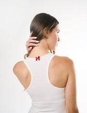 Sleep Ribbed Tank - White