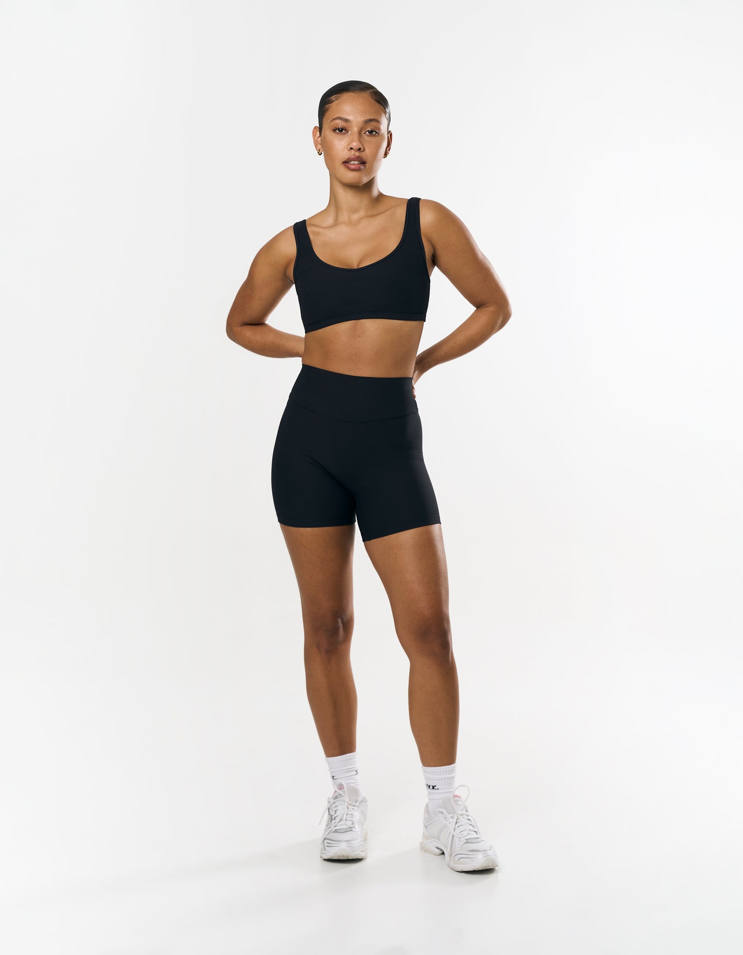 Active Rib Crop - Black