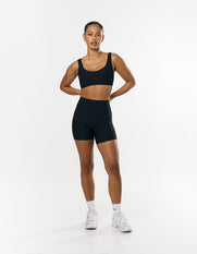 Active Rib Crop - Black