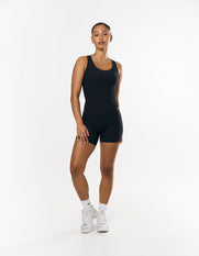 Active Rib Midi Bike Shorts - Black