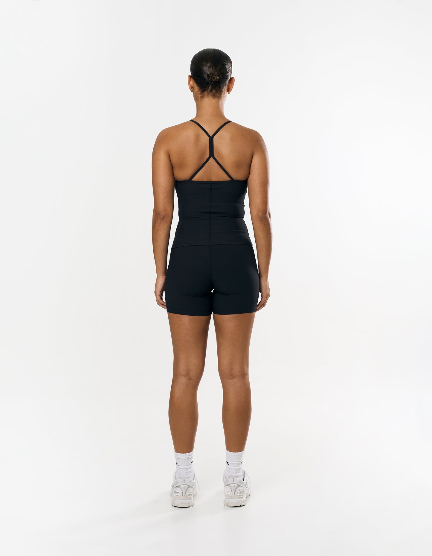 Active Rib Strappy Singlet - Black