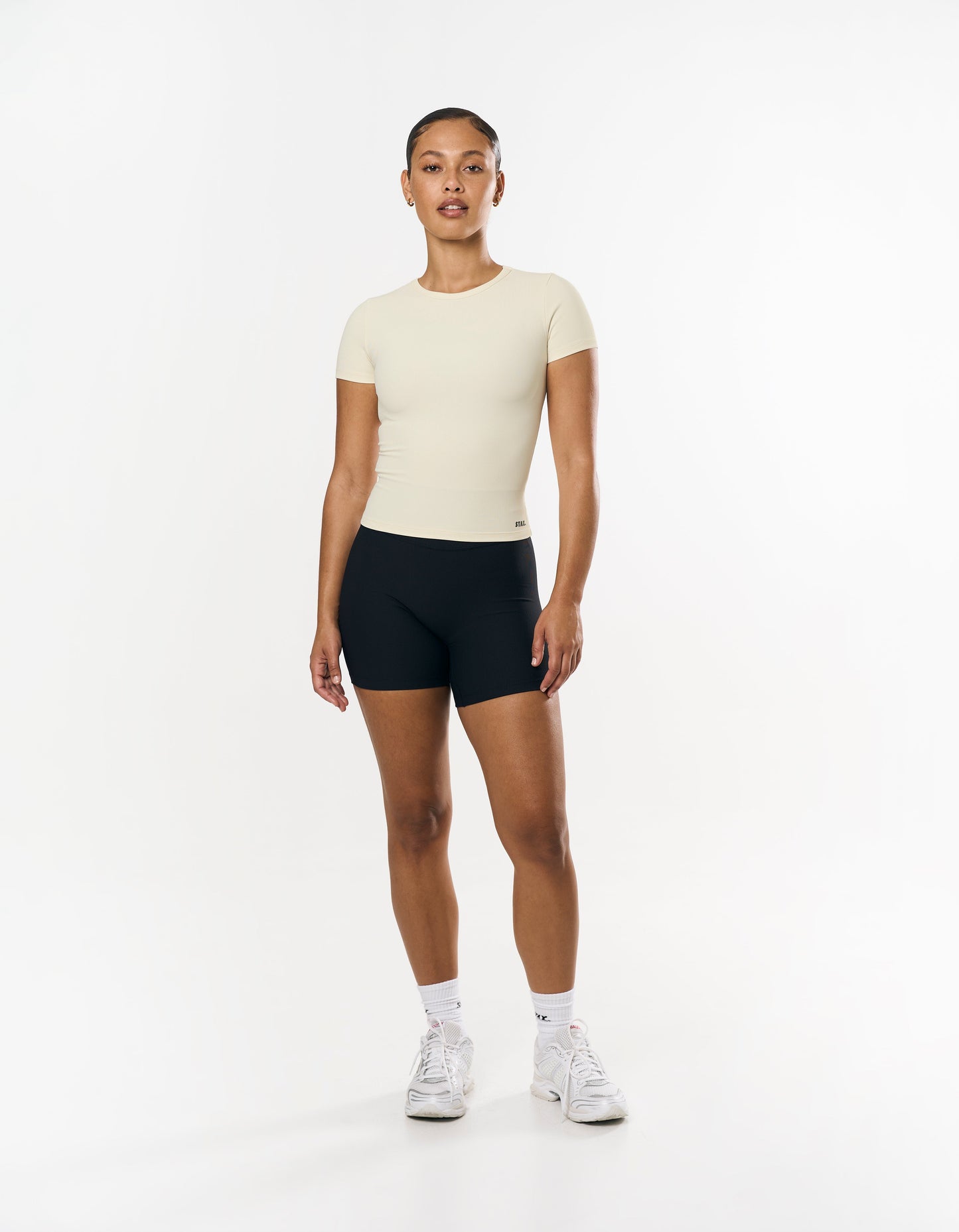 Active Rib Fitted Tee - Cloud
