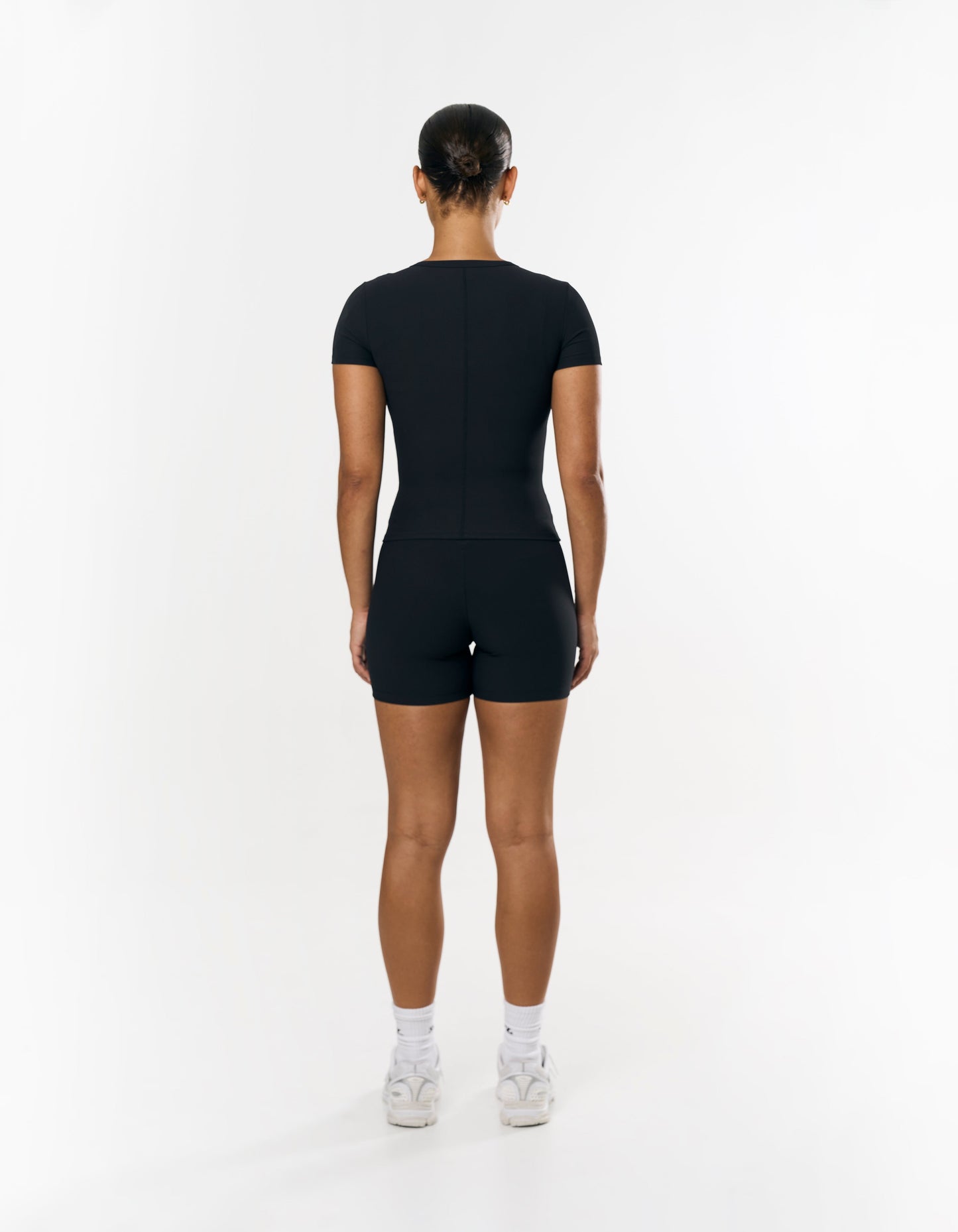 Active Rib Fitted Tee - Black