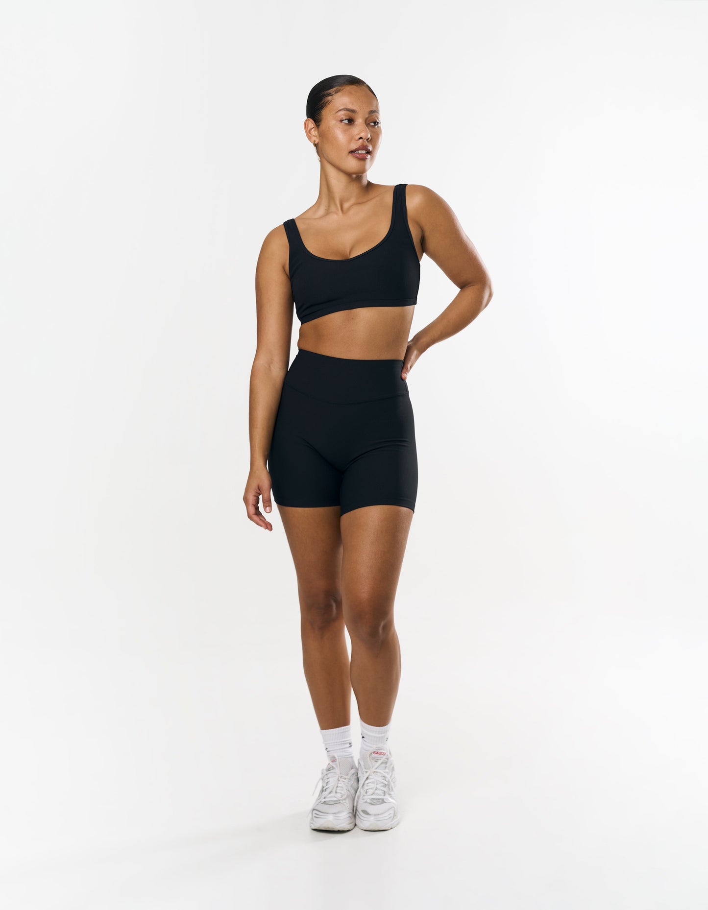Active Rib Crop - Black