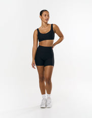 Active Rib Crop - Black