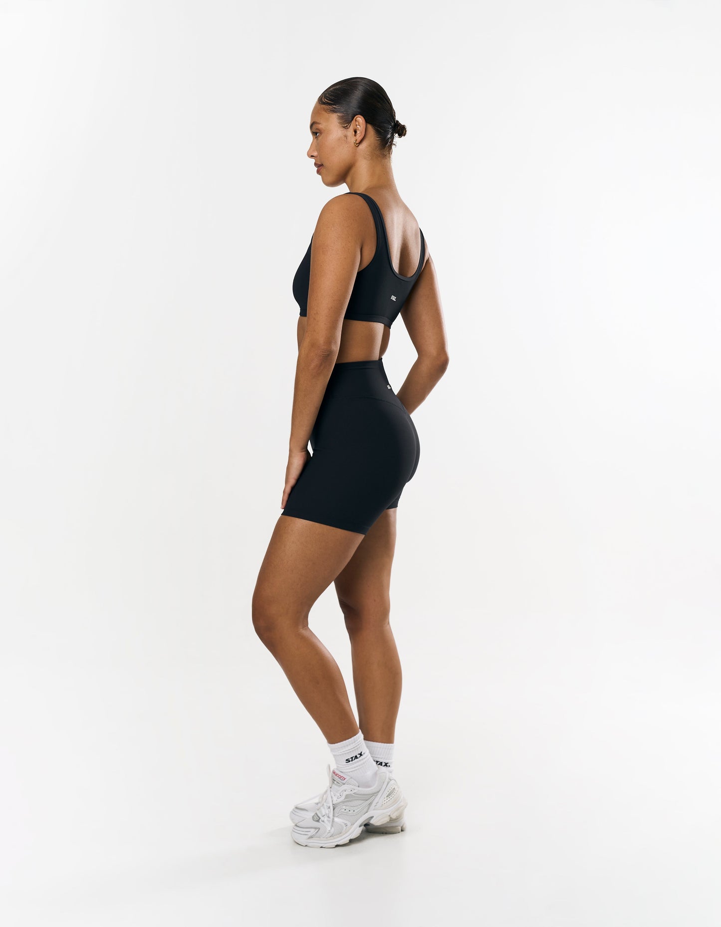 Active Rib Crop - Black