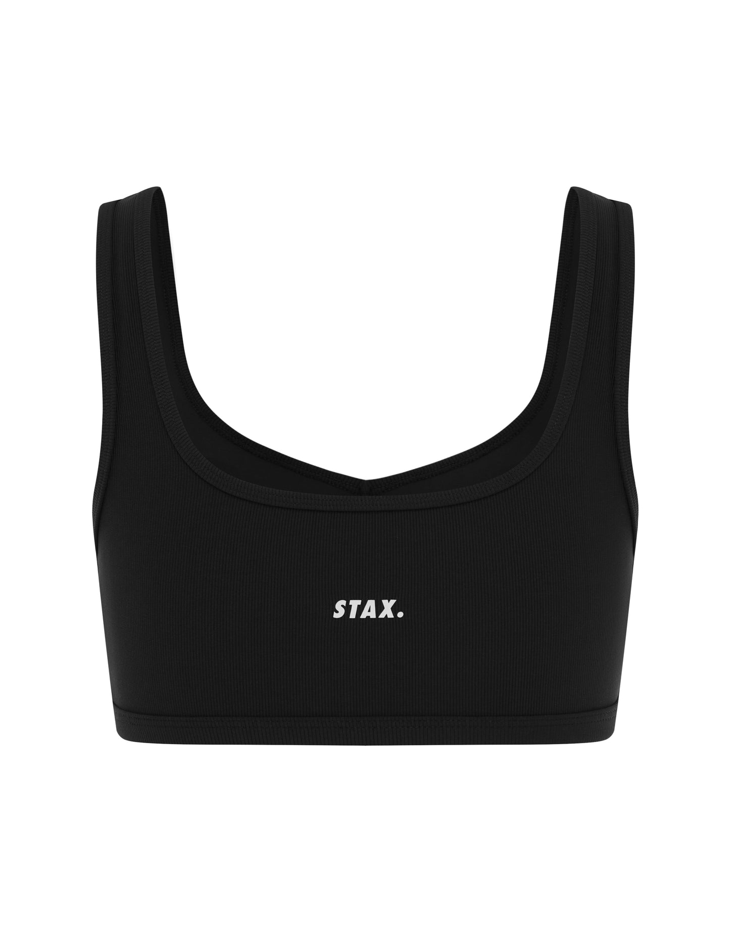 Active Rib Crop - Black