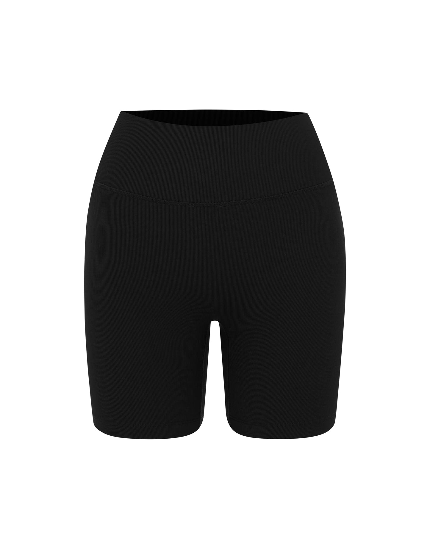 Active Rib Midi Bike Shorts - Black