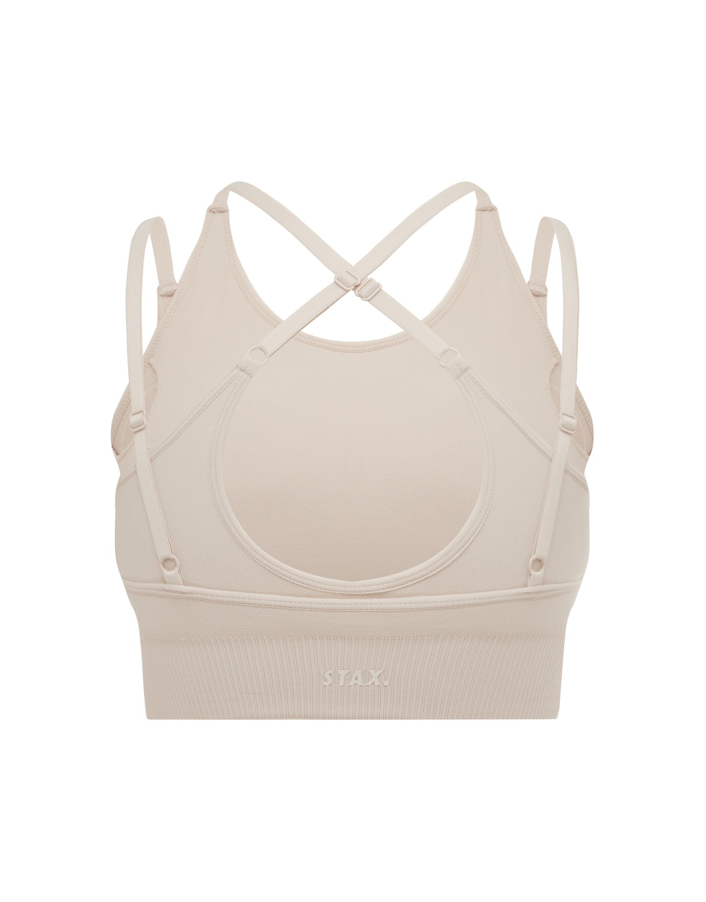 Premium Seamless Layered Crop - Bone