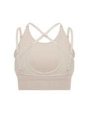 Premium Seamless Layered Crop - Bone