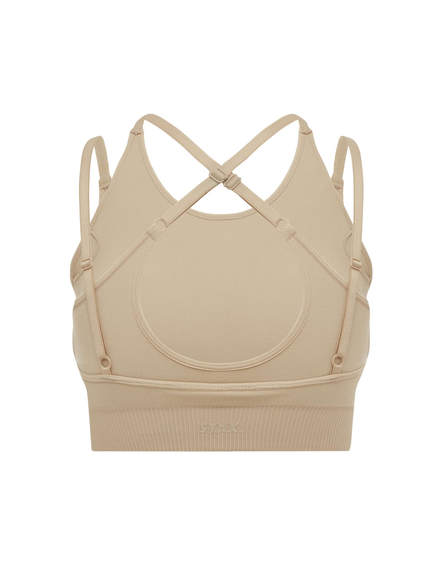 Premium Seamless Layered Crop - Taupe