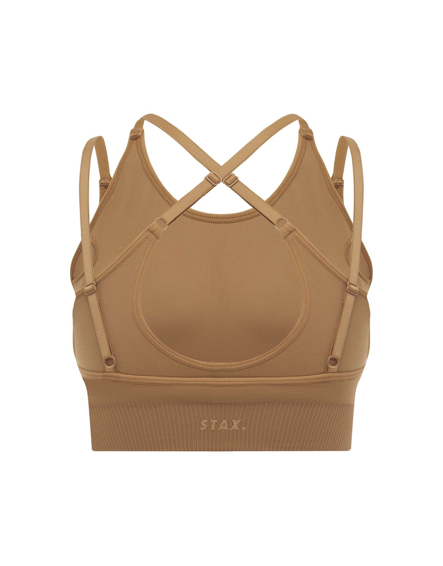 Premium Seamless Layered Crop - Toffee