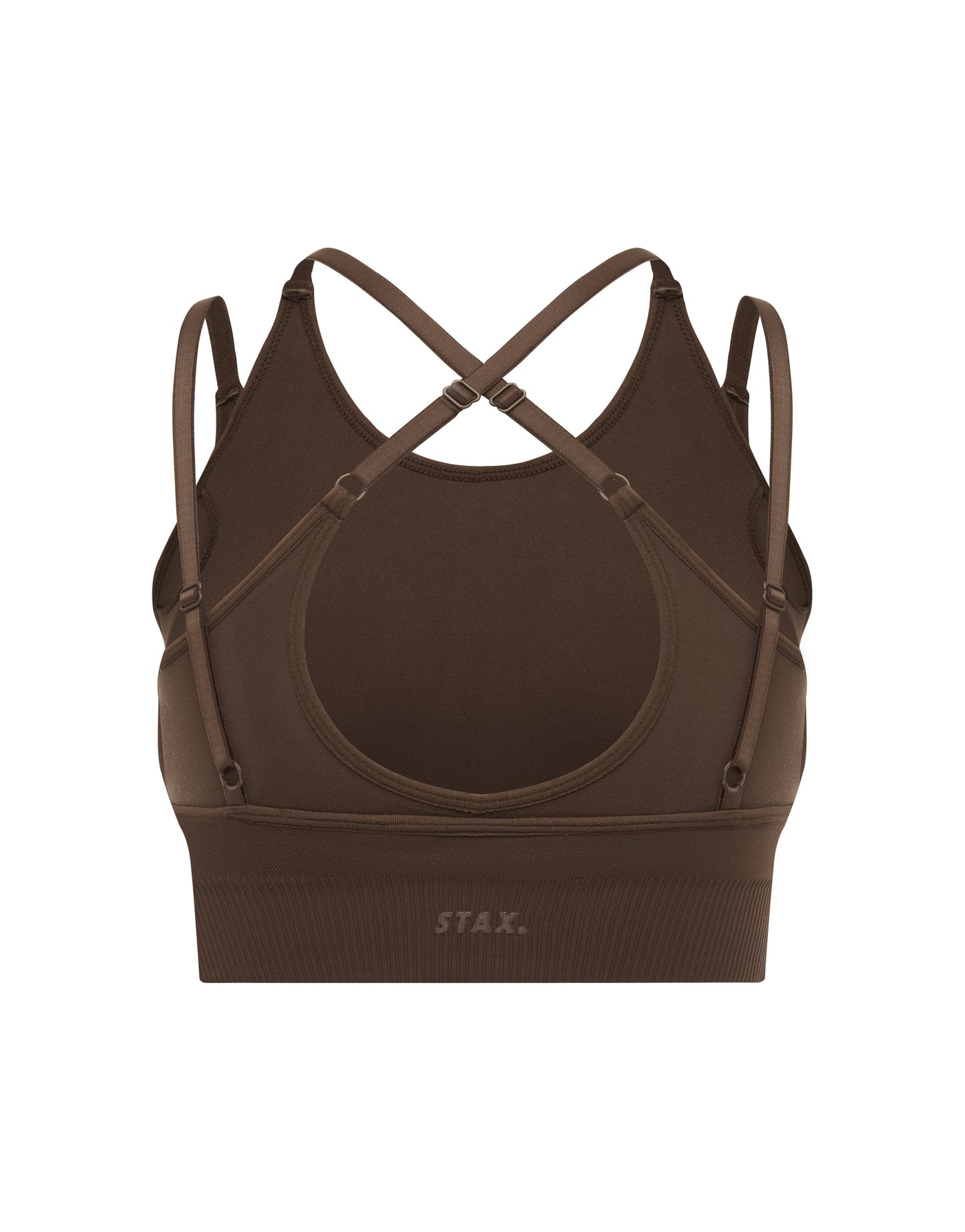 Premium Seamless Layered Crop - Cocoa
