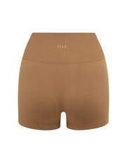 Premium Seamless Mini Bike Shorts - Toffee
