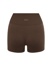 Premium Seamless Mini Bike Shorts - Cocoa