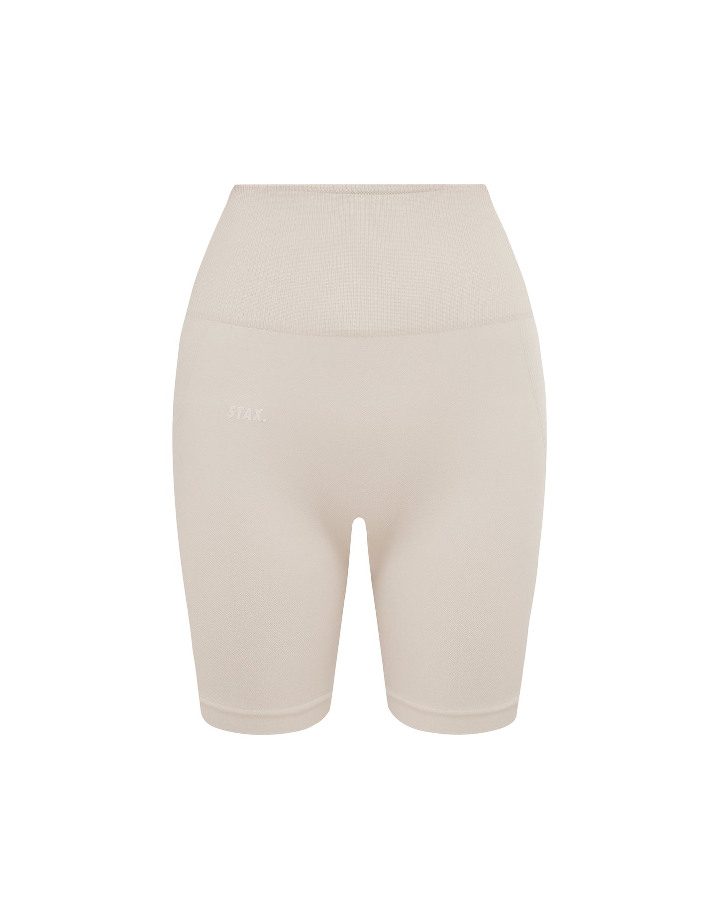 Premium Seamless Midi Bike Shorts - Bone