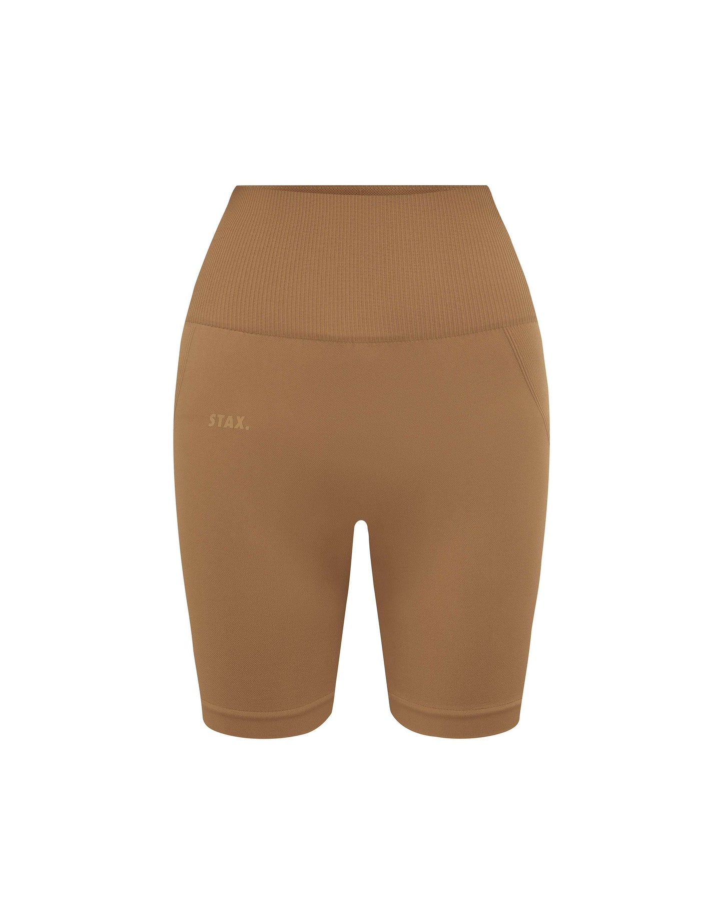 Premium Seamless Midi Bike Shorts - Toffee