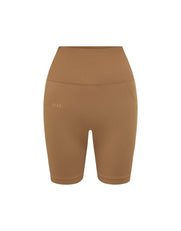 Premium Seamless Midi Bike Shorts - Toffee