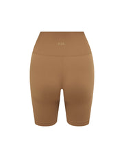 Premium Seamless Midi Bike Shorts - Toffee