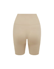Premium Seamless Midi Bike Shorts - Taupe