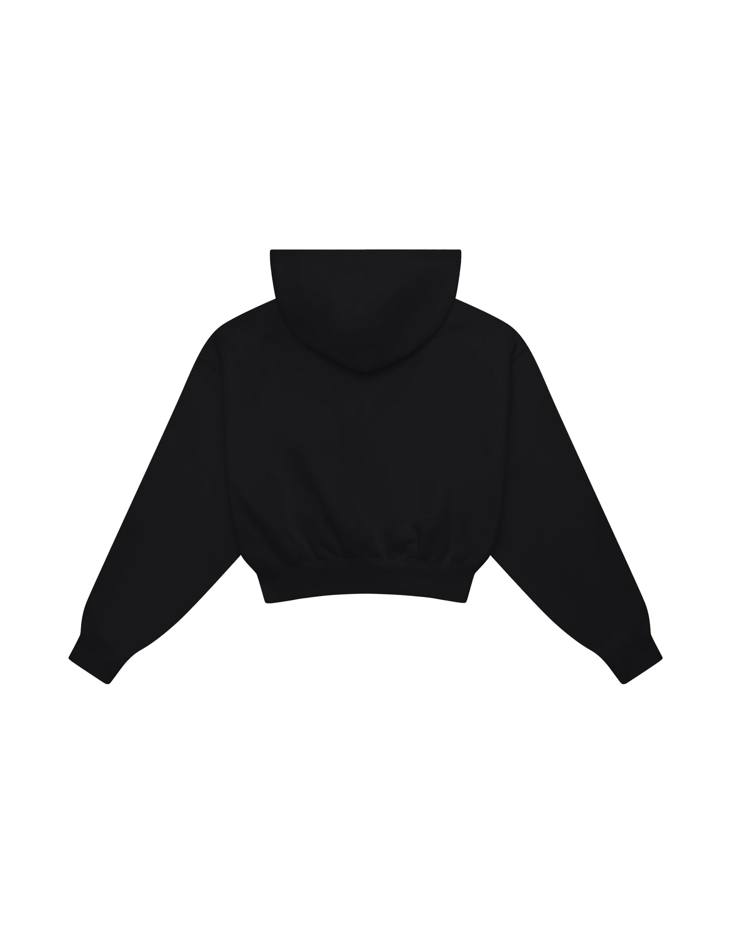 Cropped Zip Hoodie Solfleece® - Black