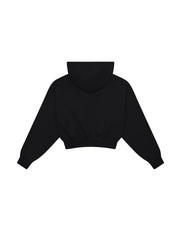 Cropped Zip Hoodie Solfleece® - Black