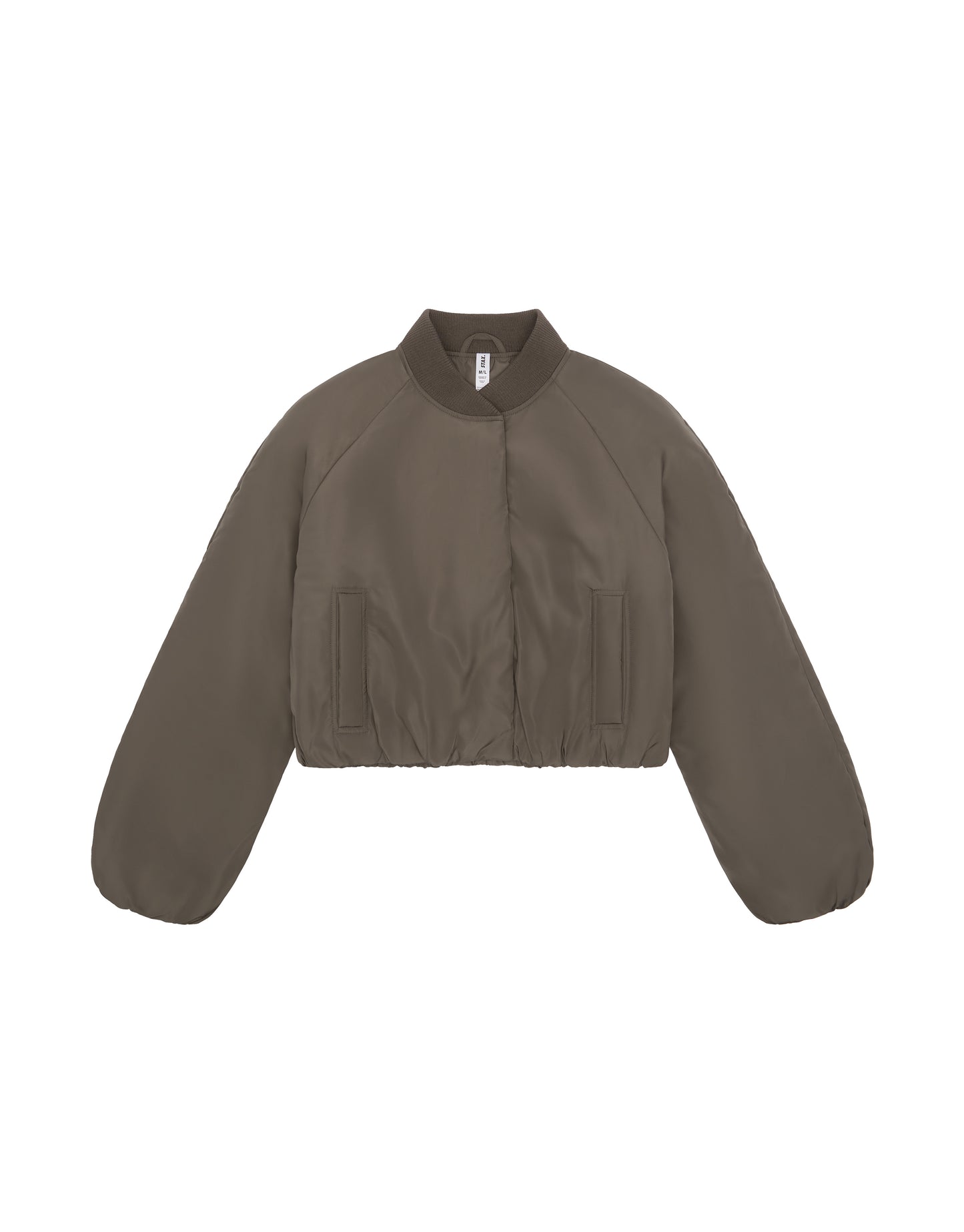 Cropped Bomber Jacket - Fossil