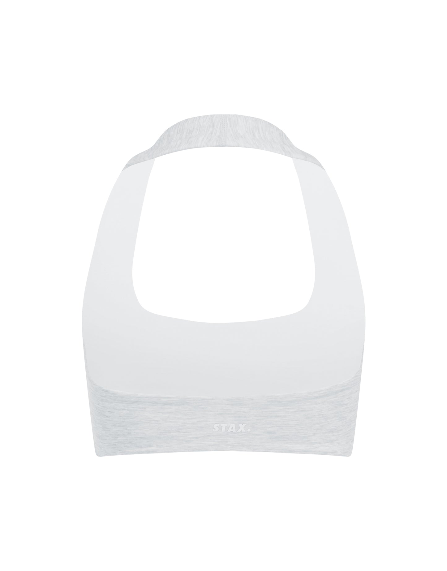 Square Neck Halter Crop Airlyte - Grey Marle
