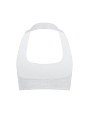 Square Neck Halter Crop Airlyte - Grey Marle