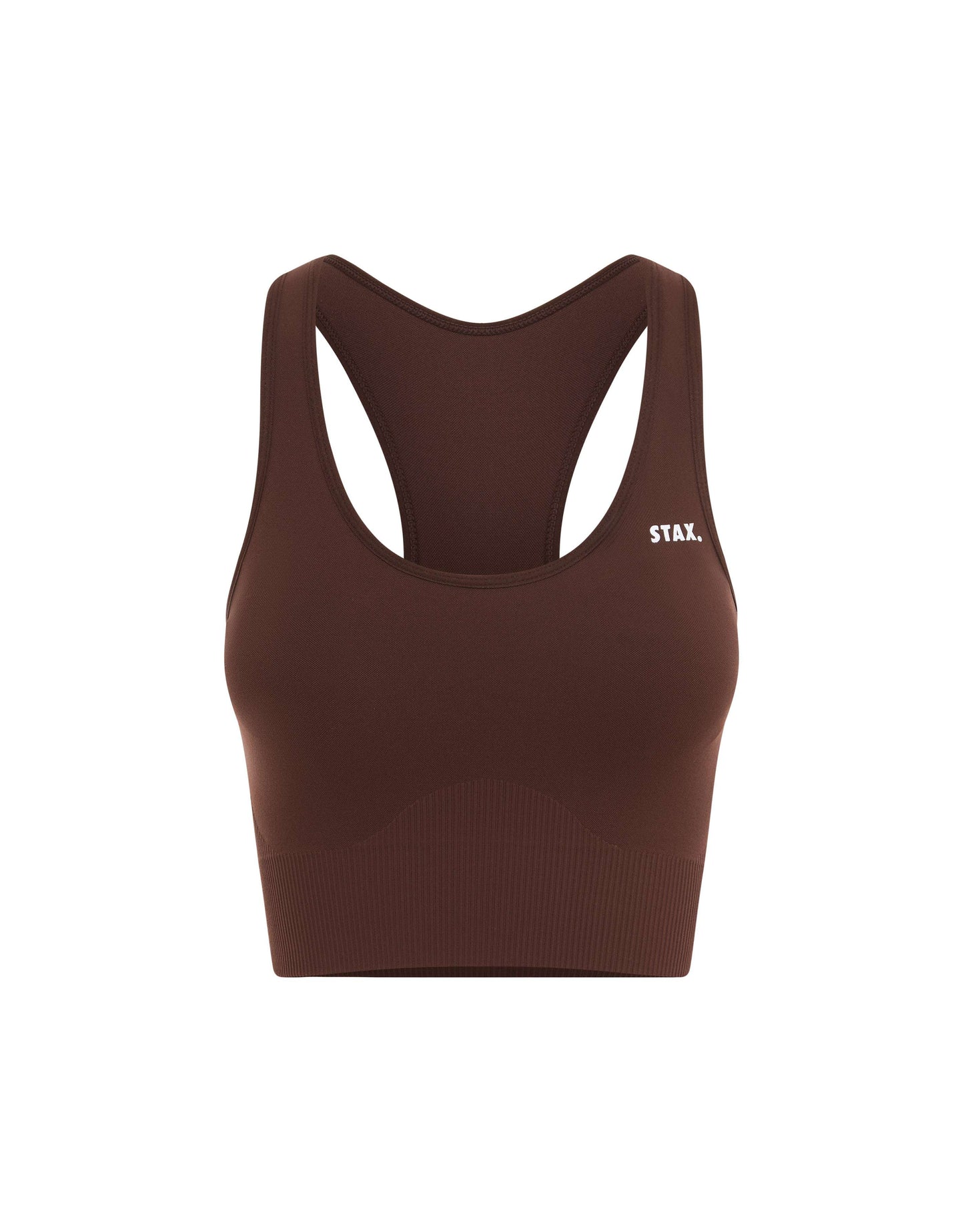 Premium Seamless Racer Crop - Umber