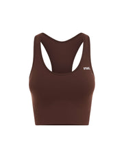 Premium Seamless Racer Crop - Umber