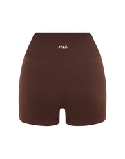 Premium Seamless Mini Bike Shorts - Umber