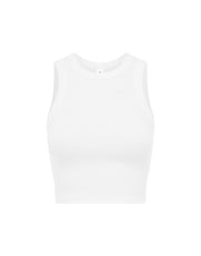 Ribbed Tank - White