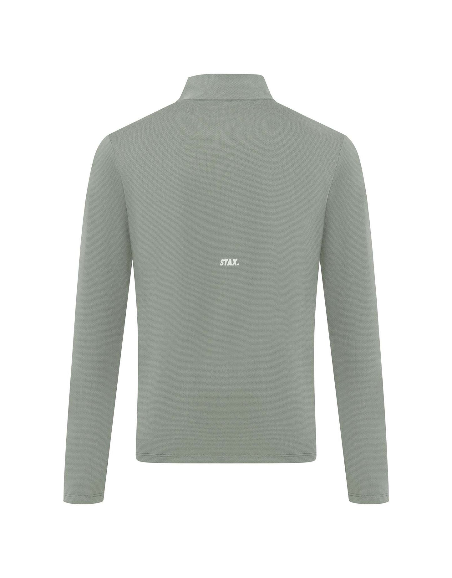 Mens Sport 1/4 Zip Long Sleeve - Sage