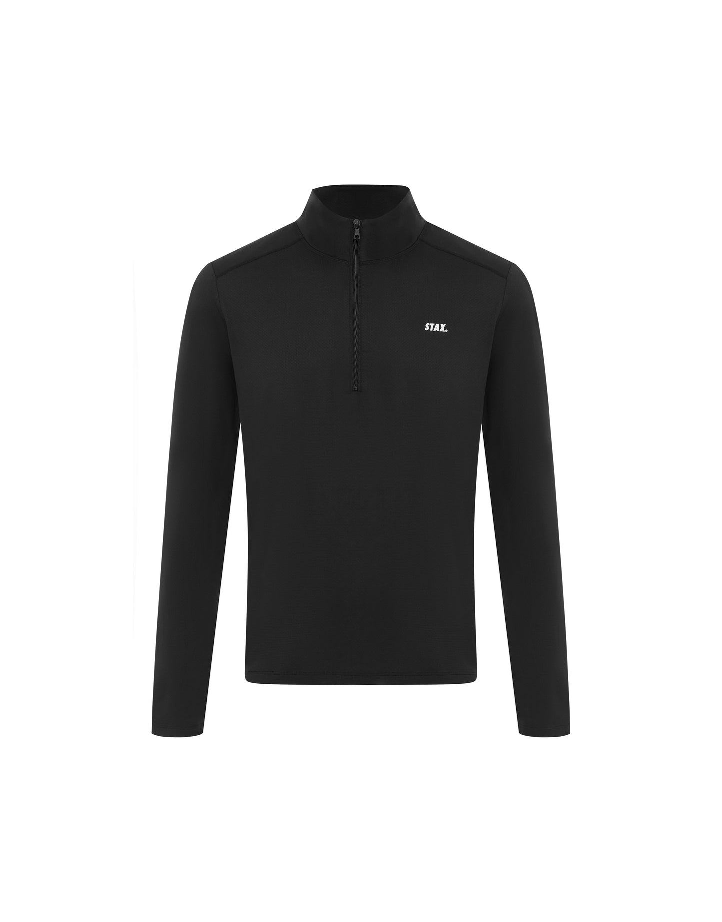 Mens Sport 1/4 Zip Long Sleeve - Black